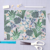 Tropical Foliage Floral Pattern Seidenpapier (Handwerk)