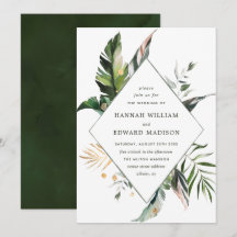 Tropical Foliage Green Wedding