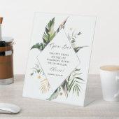Tropical Foliage Green Wedding Open Bar Sockelschild (In SItu)