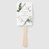 Tropical Foliage Green Wedding Program Fächer (Vorderseite)