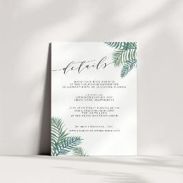 Tropical Foliage Guest Information Card Begleitkarte