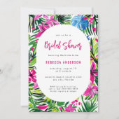 Tropical Foliage Hawaii Luau Wedding Brautparty Einladung (Vorderseite)