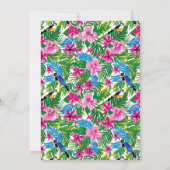 Tropical Foliage Hawaii Luau Wedding Brautparty Einladung (Rückseite)