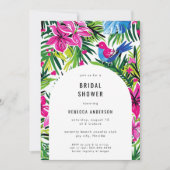 Tropical Foliage Hawaii Luau Wedding Brautparty Einladung (Vorderseite)