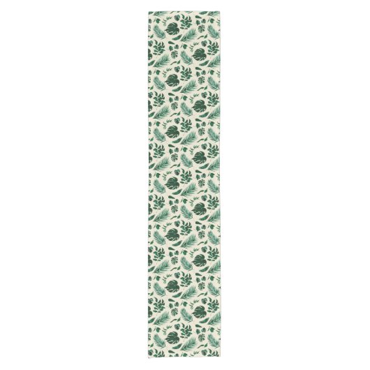 Tropical Foliage Moderne Vegetation & Blätter Must Kurzer Tischläufer (Vorderseite)