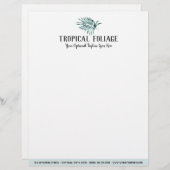 Tropical Foliage Palm Blätter & Grüne Wasserfarbe (Vorne/Hinten)