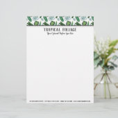 Tropical Foliage Palm Blätter & Grüne Wasserfarbe (Stehend Vorderseite)