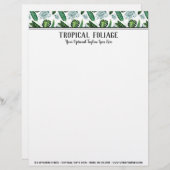 Tropical Foliage Palm Blätter & Grüne Wasserfarbe (Vorne/Hinten)