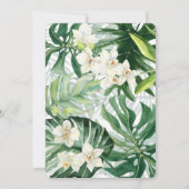 Tropical Foliage Raffinierte Babydusche Einladung (Rückseite)