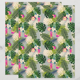 Tropical Foliage Summer Gray