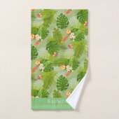 Tropical Foliage Summer Green Badhandtuch Set (Handtuch)