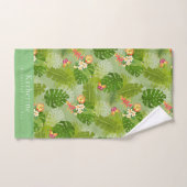 Tropical Foliage Summer Green Badhandtuch Set (Handtuch)