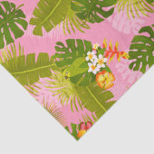 Tropical Foliage Summer Pink Seidenpapier (Detail)