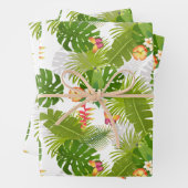 Tropical Foliage Summer White Geschenkpapier Set (Beispiel)