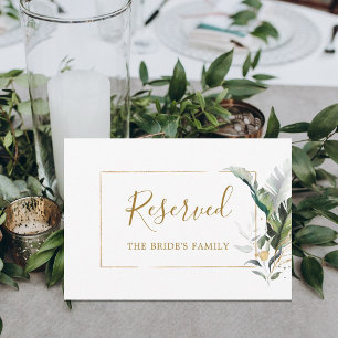 Tropical Foliage Wedding Gold Green vorbehaltenes 