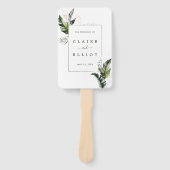 Tropical Foliage Wedding Program Fächer (Vorderseite)
