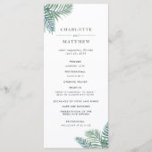 Tropical Foliage Wedding Program Programm (Vorderseite)