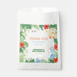 Tropical Forest Dinosaur Geburtstag Danke Geschenktütchen