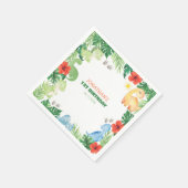 Tropical Forest Dinosaur Kids Birthday Serviette (Ecke)
