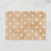 Tropical Forest Dinosaurs Baby Boy Diaper Raffle Begleitkarte (Rückseite)