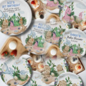 Tropical Forest Dinosaurs Baby Showpapier Teller