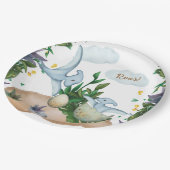 Tropical Forest Dinosaurs Baby Showpapier Teller (Schrägansicht)