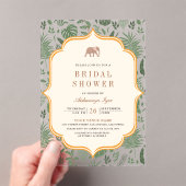 Tropical Forest Elephant Indian Bridal Shower Acryleinladungen (Insitu (Handheld))