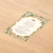 Tropical Forest Elephant Indian Bridal Shower Acryleinladungen (Ablage )