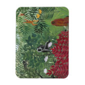 Tropical Forest with Monkeys, 1910 (Oil on Canvas) Magnet (Vertikal)