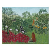 Tropical Forest with Monkeys, 1910 (Oil on Canvas) Poster (Vorderseite)