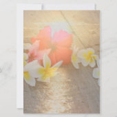 Tropical Frangipani Beach Hochzeitseinladungen Einladung (Rückseite)
