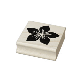 Tropical Frangipani oder Plumeria Blume Hawaii Gummistempel