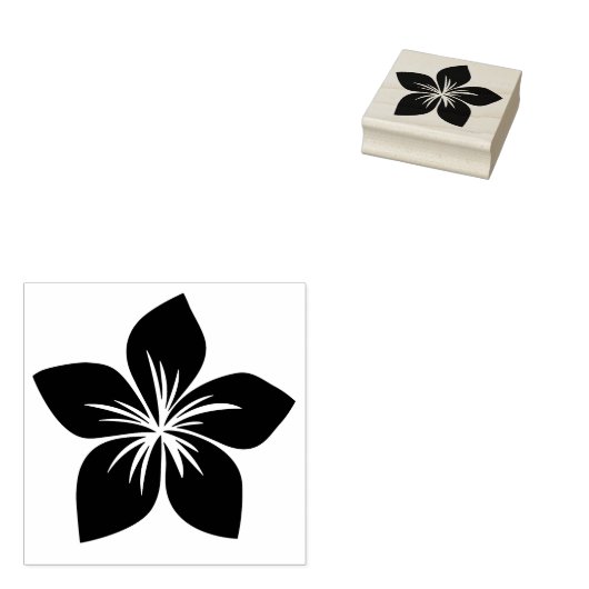 Tropical Frangipani oder Plumeria Blume Hawaii Gummistempel (Stempel)
