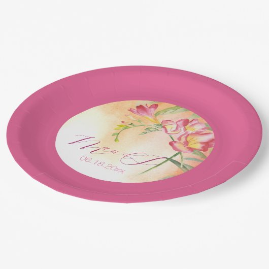 Tropical Freesia Pappteller (Schrägansicht)