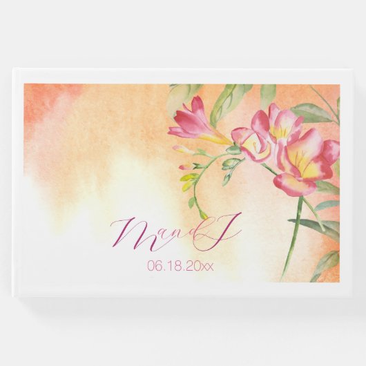 Tropical Freesia Wedding Gästebuch (Vorderseite)