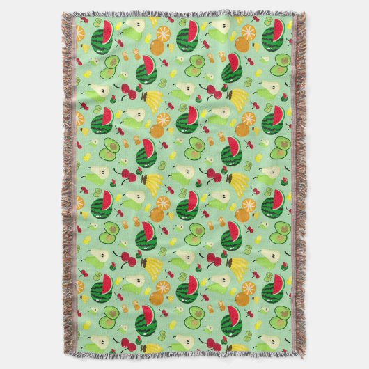 Tropical Frenzy Throw Blanket Decke (Vorderseite Vertikal)
