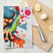 Tropical Frog Kitchen Handtuch farbenfrohe Froschp (Viertel Falte)