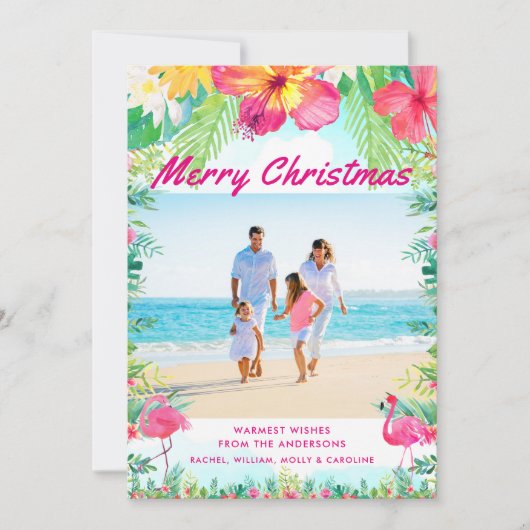 Tropical Frohe Weihnachten Küste Foto (Vorderseite)