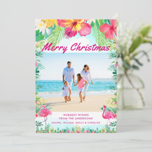 Tropical Frohe Weihnachten Küste Foto (Stehend Vorderseite)
