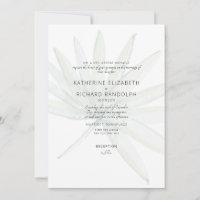 Tropical Frond White Bride Eltern Hochzeit