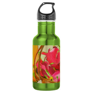Tropical Fruit Aquarell Originale Malerei Trinkflasche