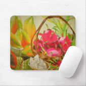 Tropical Fruit Aquarell Originalkunstmalerei Mousepad (Mit Mouse)