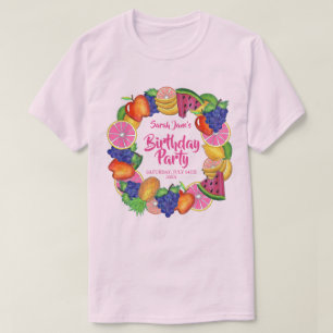 Tropical Fruit Banana Watermelon Geburtstagsparty T-Shirt