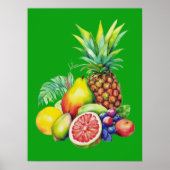 Tropical Fruit Collage Poster (Vorne)