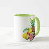 Tropical Fruit Collage Tasse (VorderseiteRechts)