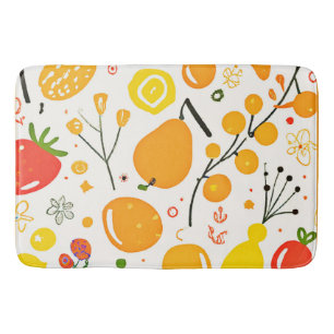Tropical Fruit Fiesta Pattern Badematte