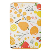 Tropical Fruit Fiesta Pattern Badematte (Vorderseite Vertikal)