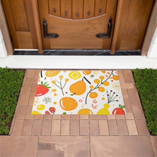 Tropical Fruit Fiesta Pattern Fußmatte (Außenbereich)