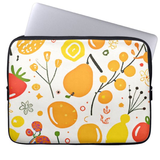 Tropical Fruit Fiesta Pattern Laptopschutzhülle (Vorderseite)