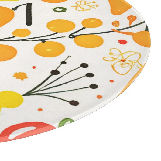 Tropical Fruit Fiesta Pattern Schneidebrett (Ecke)